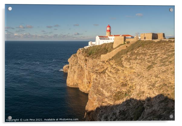 Farol do Cabo de Sao Vicente Lighthouse in Sagres, Portugal Acrylic by Luis Pina