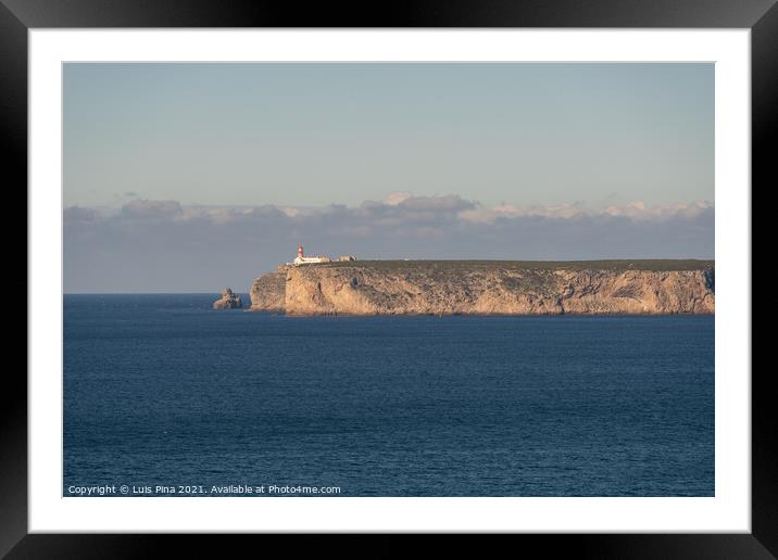 Farol do Cabo de Sao Vicente Lighthouse in Sagres, Portugal Framed Mounted Print by Luis Pina