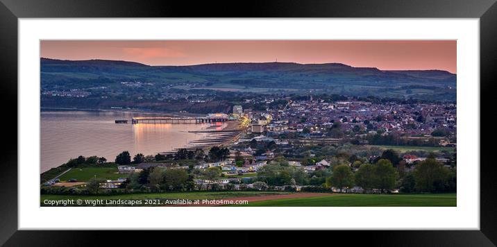 Sandown At Night Framed Mounted Print by Wight Landscapes