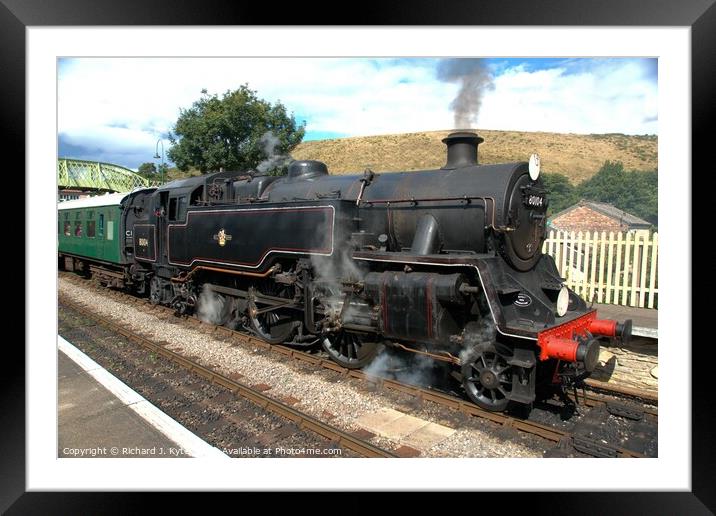BR Class 4MT no. 80104  at Corfe Castle, Swanage Railway Framed Mounted Print by Richard J. Kyte