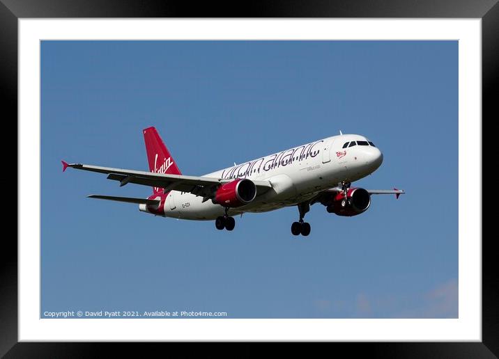 Virgin Atlantic Airbus A320-214      Framed Mounted Print by David Pyatt