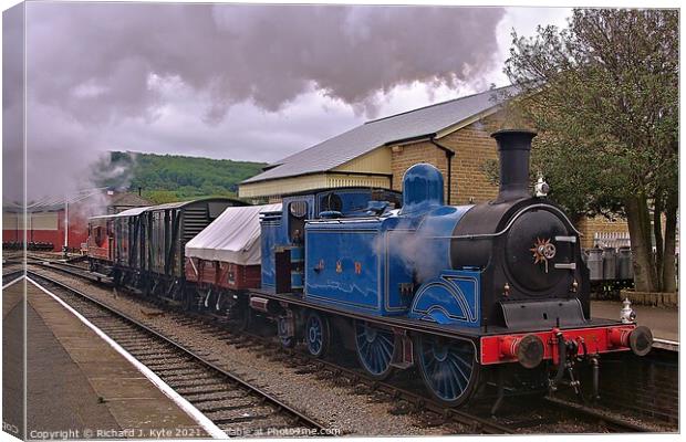 LMS/CR no. 419 with a freight working at Winchcombe, Gloucestershire Warwickshire Railway Canvas Print by Richard J. Kyte