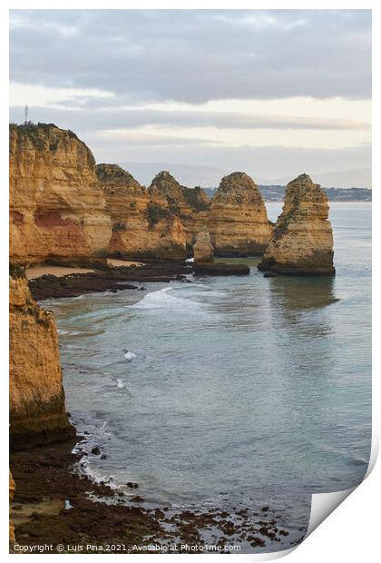 Ponta da Piedade in Lagos, in Portugal Print by Luis Pina