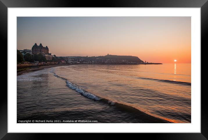 Grand Hotel Scarborough Sunrise Framed Mounted Print by Richard Perks