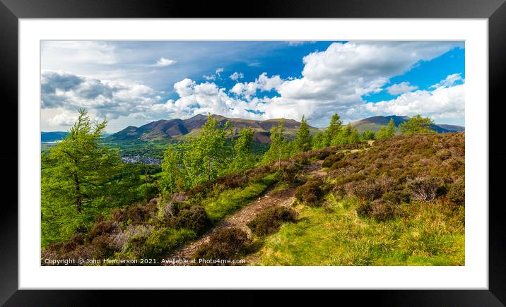 Lake District panorama. Framed Mounted Print by John Henderson
