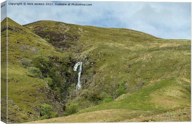 Cautley Spout in the Howgill Fells Cumbria  Canvas Print by Nick Jenkins