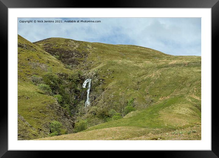 Cautley Spout in the Howgill Fells Cumbria  Framed Mounted Print by Nick Jenkins