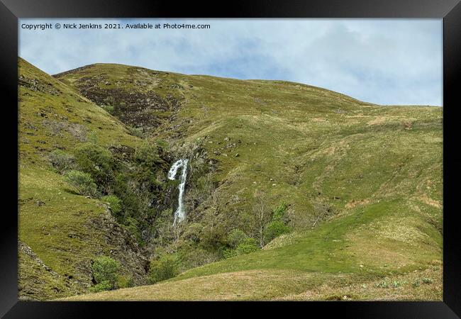 Cautley Spout in the Howgill Fells Cumbria  Framed Print by Nick Jenkins