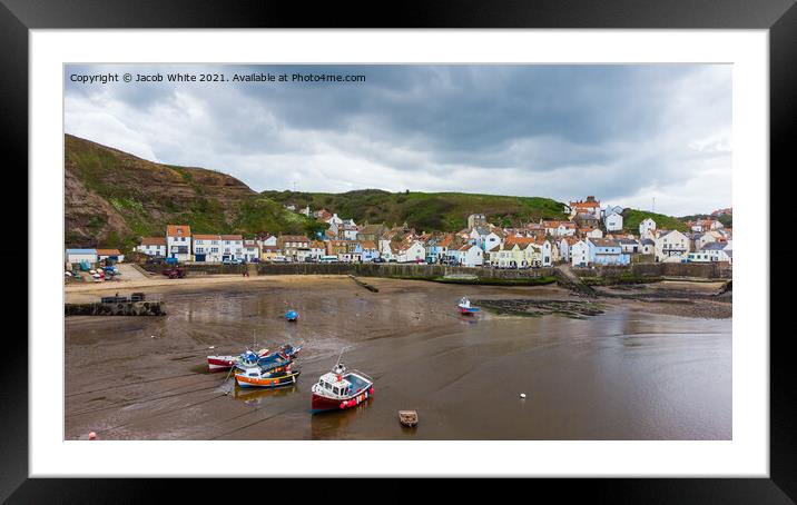 Staithes Harbour Framed Mounted Print by Jacob White