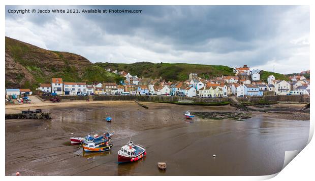 Staithes Harbour Print by Jacob White