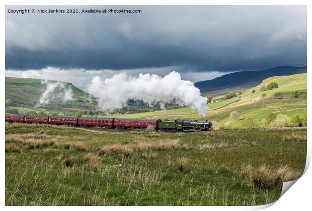The Dalesman Steam Locomotive Yorkshire Dales  Print by Nick Jenkins