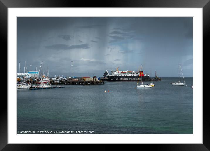 Mallaig Harbour Framed Mounted Print by Liz Withey