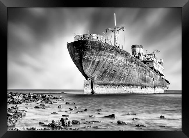 Temple Hall Shipwreck at Algeciras Framed Print by Neil Hall