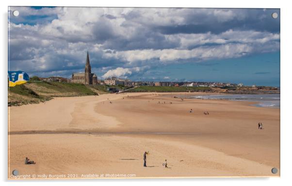 Longsands Beach Tyne and Wear North East Acrylic by Holly Burgess