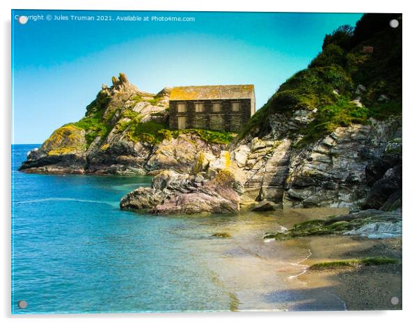 Cornish Fisherman's House Acrylic by Jules D Truman