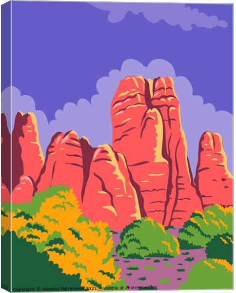 Canyonlands National Park in Moab Utah Utah United States WPA Poster Art Color Canvas Print by Aloysius Patrimonio