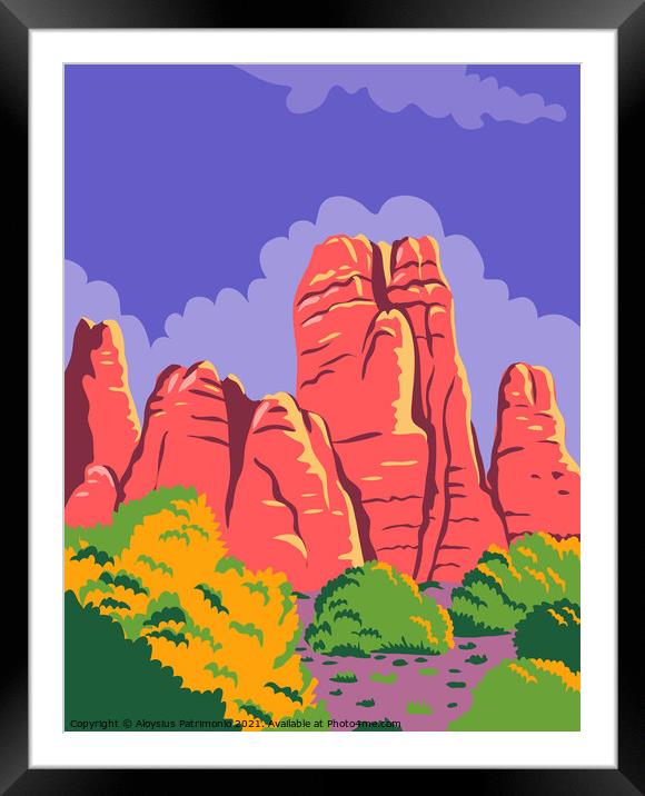 Canyonlands National Park in Moab Utah Utah United States WPA Poster Art Color Framed Mounted Print by Aloysius Patrimonio