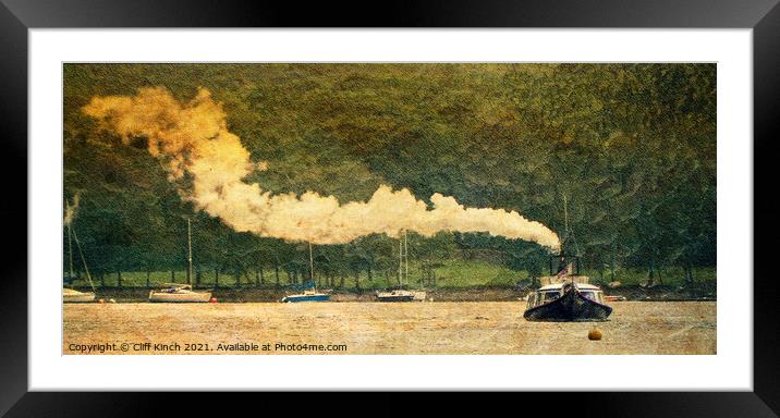 Coniston Steam Yacht Gondola fine art Framed Mounted Print by Cliff Kinch