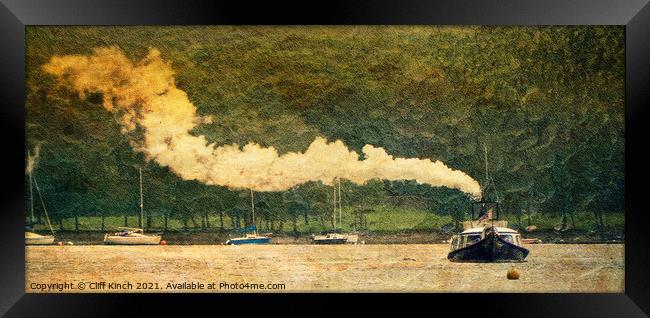 Coniston Steam Yacht Gondola fine art Framed Print by Cliff Kinch