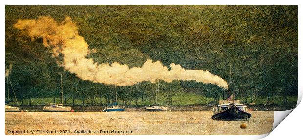 Coniston Steam Yacht Gondola fine art Print by Cliff Kinch