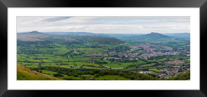 Sugarloaf and Skirrid mountains Framed Mounted Print by Leighton Collins
