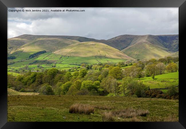 The Howgill Fells in Cumbria  Framed Print by Nick Jenkins