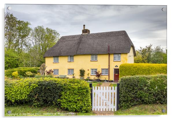 Pamphill Cottage, Dorset Acrylic by Jim Monk