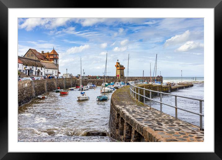 Lynmouth Harbour, Devon Framed Mounted Print by Jim Monk