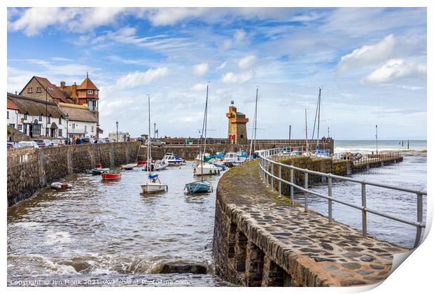 Lynmouth Harbour, Devon Print by Jim Monk