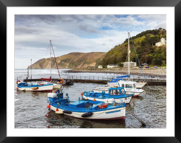Lynmouth Harbour, Devon. Framed Mounted Print by Jim Monk