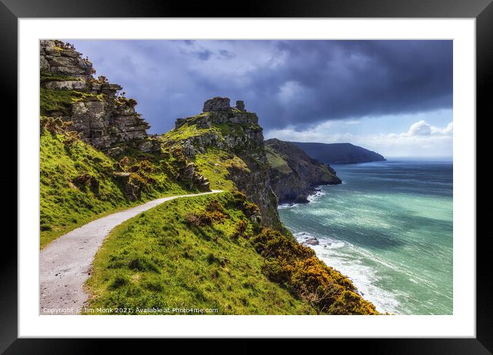 Valley of Rocks, Devon. Framed Mounted Print by Jim Monk