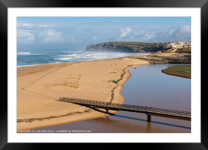Foz do Sizandro beach in Torres Vedras, Portugal Framed Mounted Print by Luis Pina