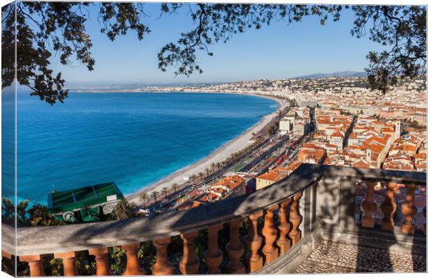 View Over Nice City In France Canvas Print by Artur Bogacki