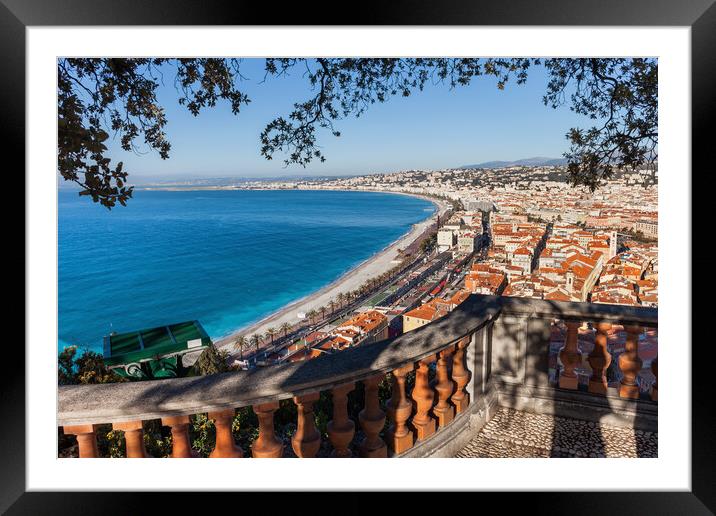 View Over Nice City In France Framed Mounted Print by Artur Bogacki