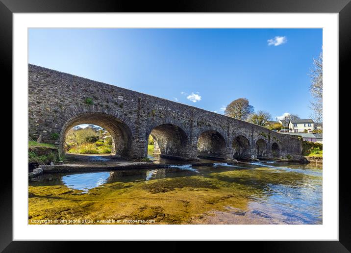 Withypool Bridge over the River Barle Framed Mounted Print by Jim Monk