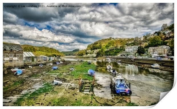 Looe Estuary - Waiting for the Tide Print by Lee Kershaw