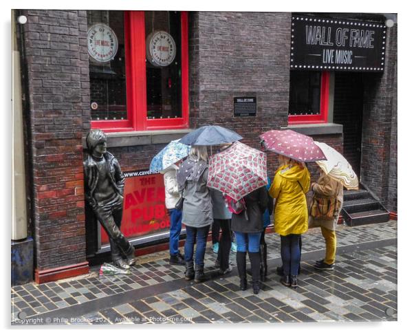 Umbrella Group at the Cavern Club Acrylic by Philip Brookes