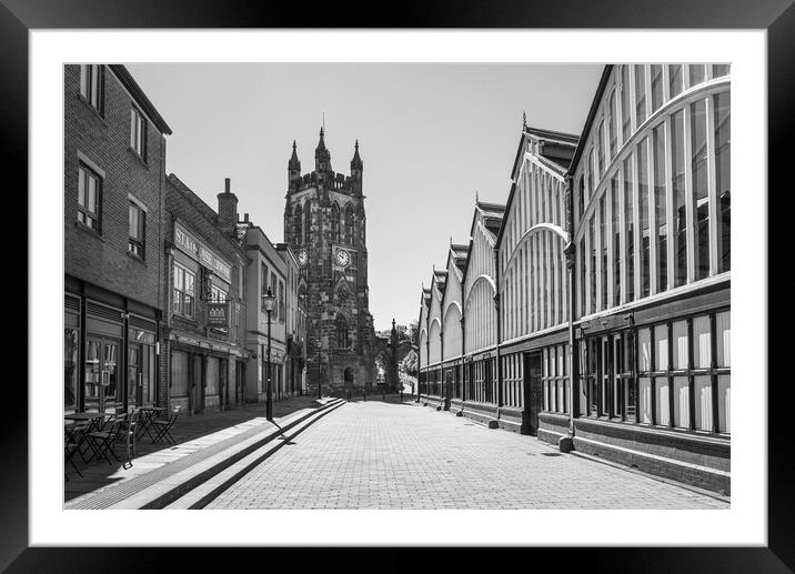 Market Place Stockport Framed Mounted Print by Andrew Kearton