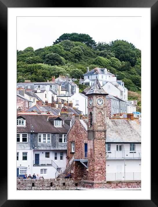Clocktower Cawsand in Cornwall Framed Mounted Print by Peter Greenway