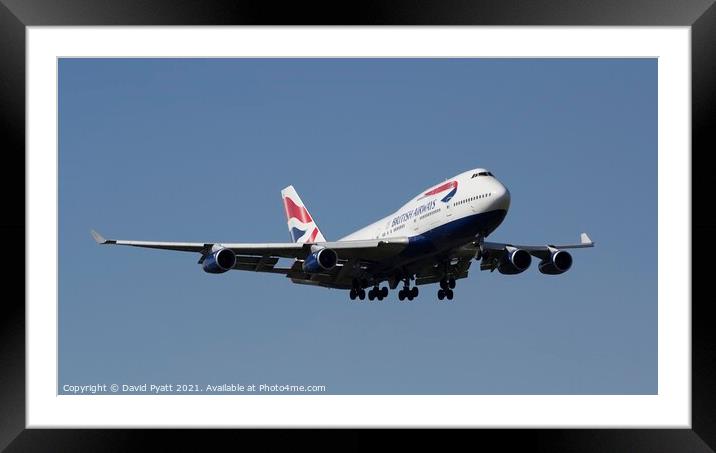  Boeing 747 Panorama     Framed Mounted Print by David Pyatt