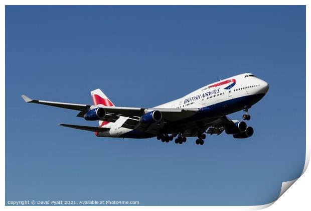 British Airways Boeing 747 Print by David Pyatt