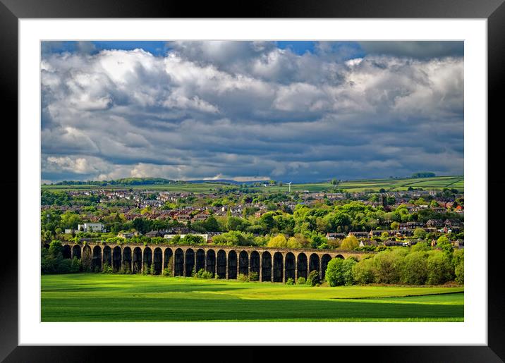 Penistone Viaduct and Town Framed Mounted Print by Darren Galpin