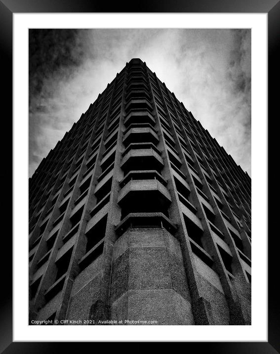 Brutalism - Coventry City Centre Framed Mounted Print by Cliff Kinch