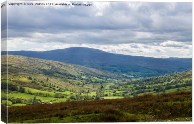 View down Dentdale from Dent Station Canvas Print by Nick Jenkins