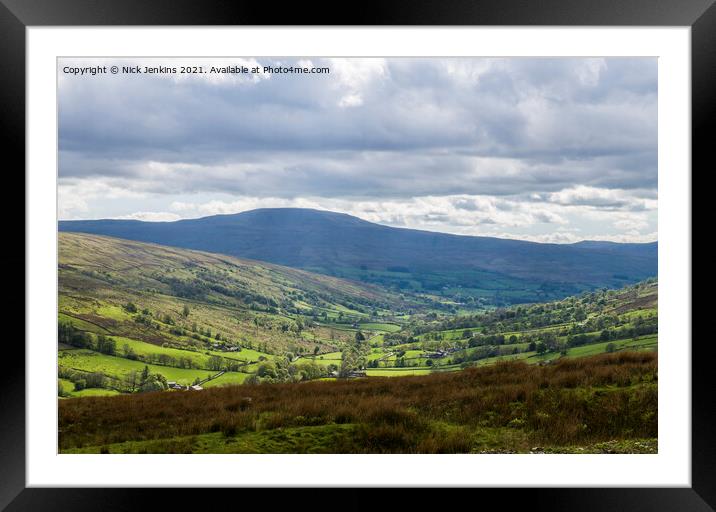 View down Dentdale from Dent Station Framed Mounted Print by Nick Jenkins