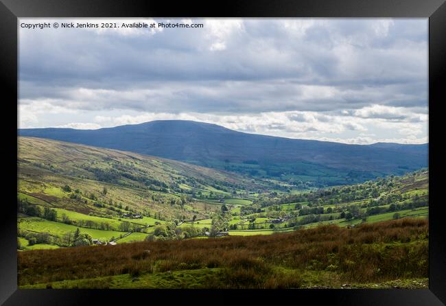 View down Dentdale from Dent Station Framed Print by Nick Jenkins