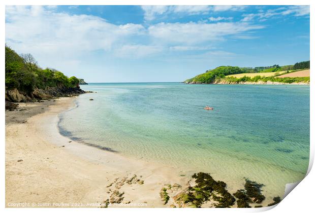 Wonwell Beach, South Hams, Devon Print by Justin Foulkes