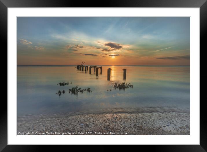 Sunset over The Wash, Norfolk coast Framed Mounted Print by Graeme Taplin Landscape Photography