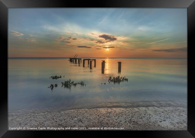 Sunset over The Wash, Norfolk coast Framed Print by Graeme Taplin Landscape Photography