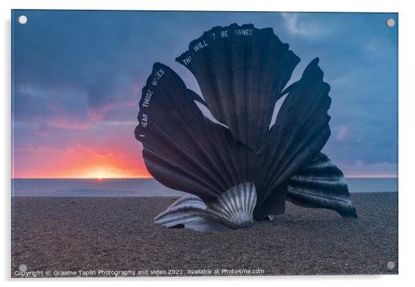 Aldeburgh Scallop Sculpture Acrylic by Graeme Taplin Landscape Photography